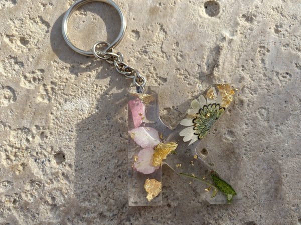 Custom Floral Keychains