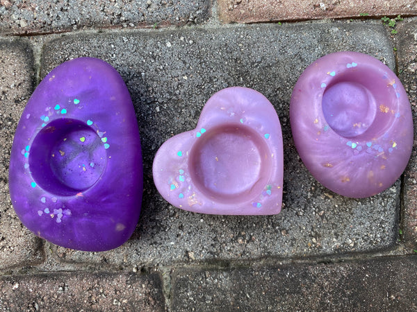 Lavender Hearts Succulent Trio