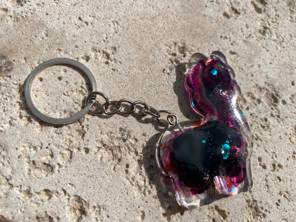 Plum Llama Keychain