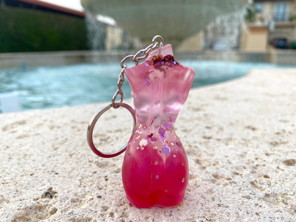 Hibiscus Goddess Keychain