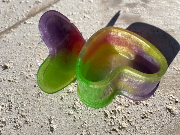 Rainbow Heart Trinket Box