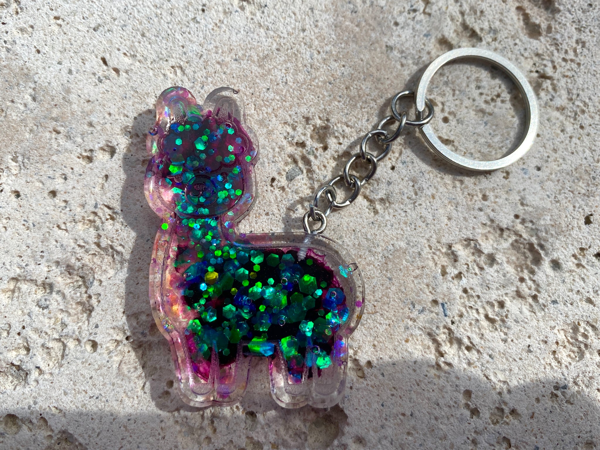 Plum Llama Keychain