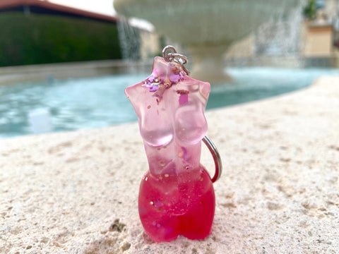 Hibiscus Goddess Keychain